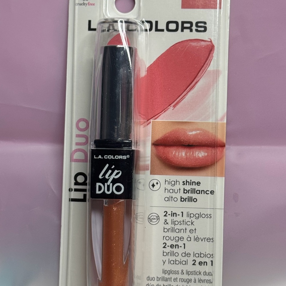 L.A. COLORS Lip Duo 2-in-1 Lipstick & Lipgloss - Warm Brown